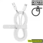 Muvit Cable USB 2.0 Tipo-C Macho a Tipo-C 60W 1.2m Blanco - Carga Rápida